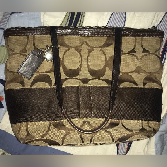 👜COACH👜 Signature Canvas Shoulder Tote - Picture 3 of 14